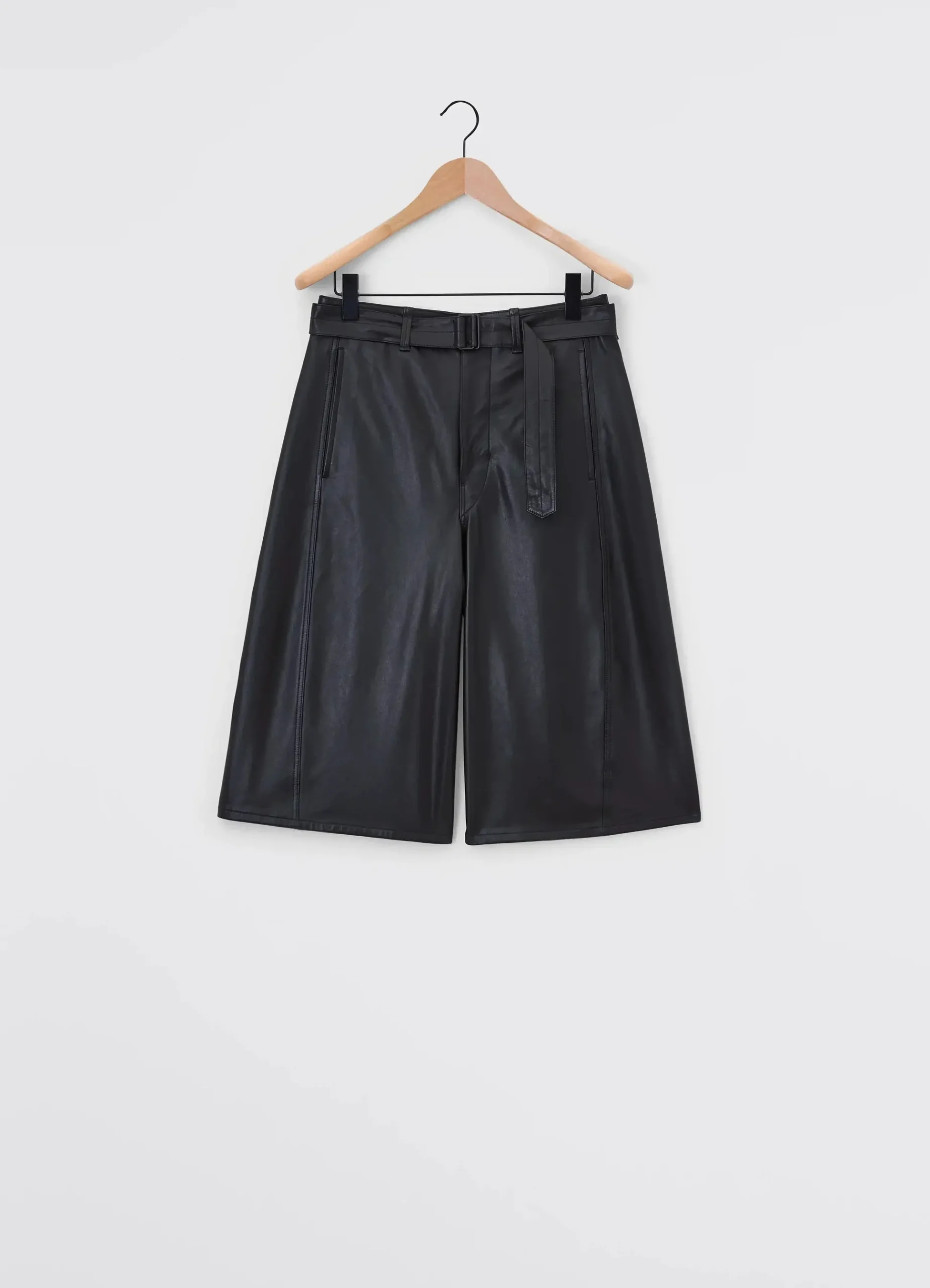 Outlet BERMUDA EN CUIR Femme Pantalons