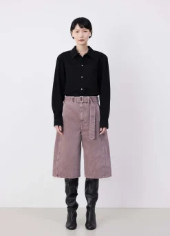 Best BERMUDA TWISTED CEINTURÉ Femme Denim|Pantalons