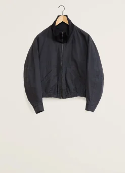 Hot BLOUSON DOUBLÉ À COL CÔTELÉ Femme Vestes & Outerwear