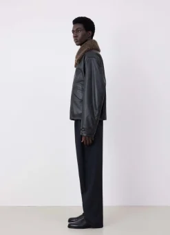 Cheap BLOUSON EN CUIR MATELASSÉ Homme Vestes & Outerwear