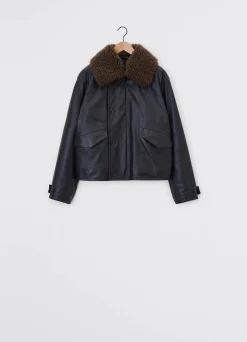 Cheap BLOUSON EN CUIR MATELASSÉ Homme Vestes & Outerwear