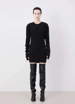 Cheap CARDIGAN AJUSTÉ SANS MANCHES Femme Maille|Hauts