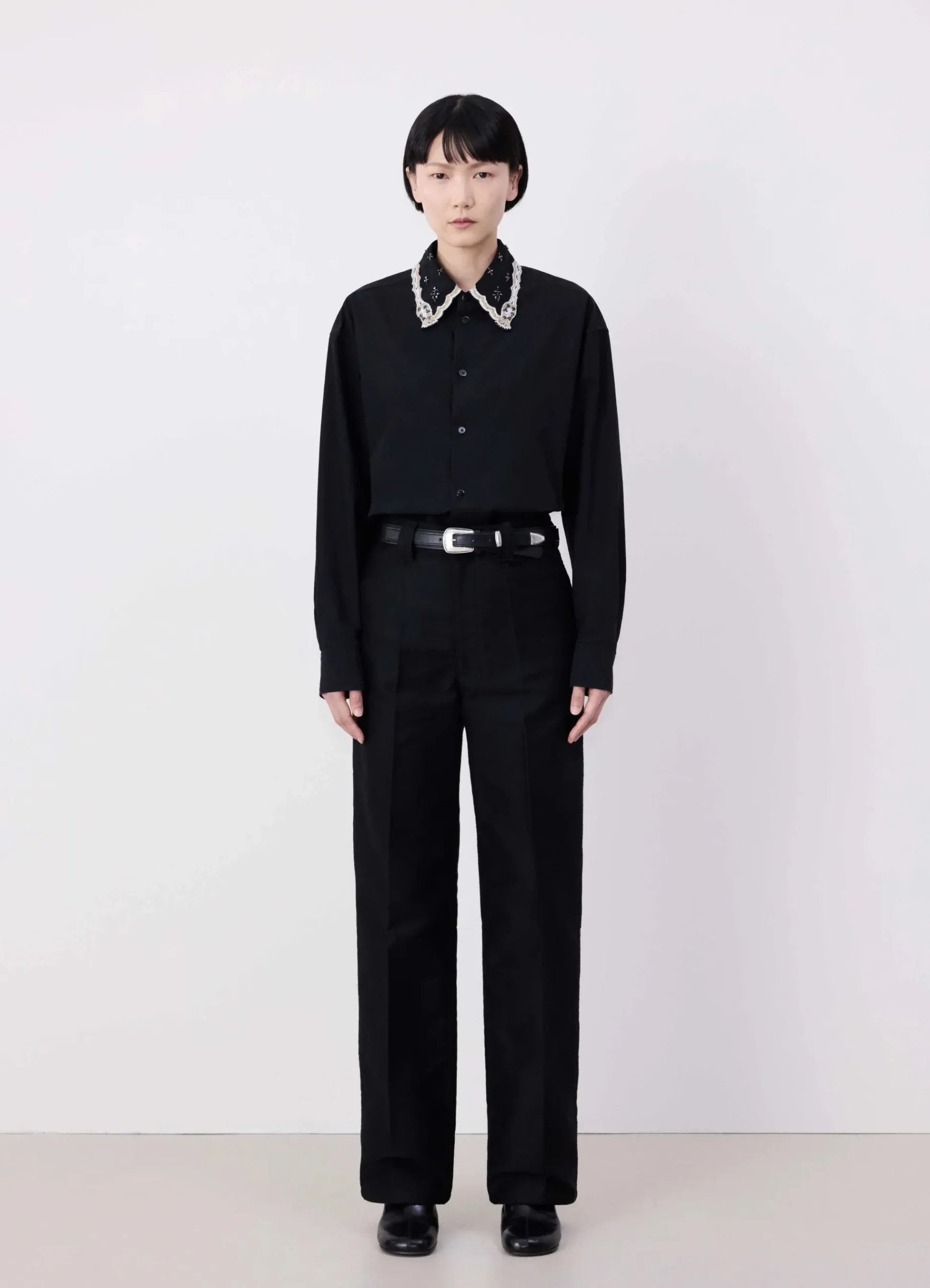 Sale CHEMISE À COL BRODÉ Femme Chemises