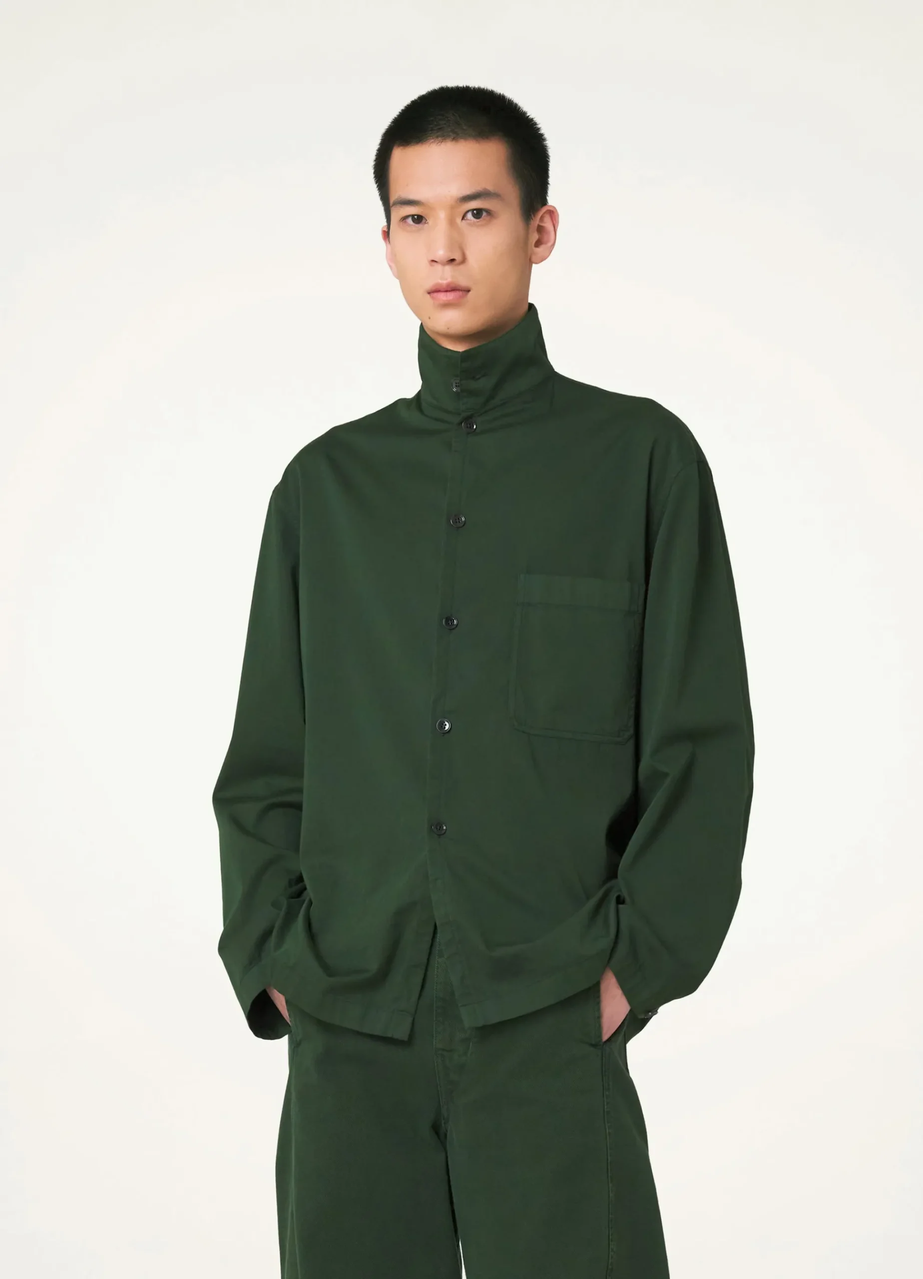 Fashion CHEMISE À COL MONTANT Homme Chemises
