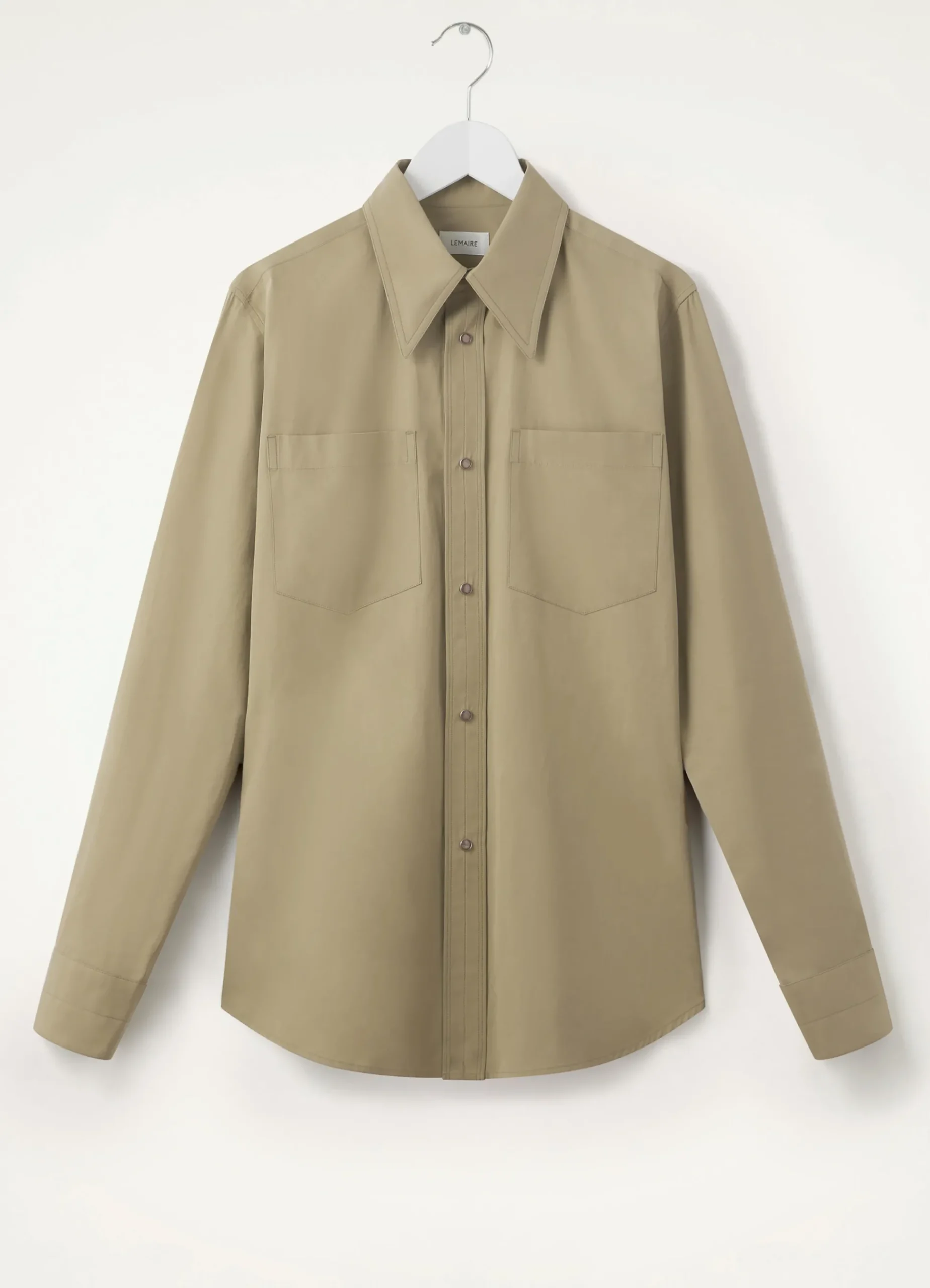 New CHEMISE À COL POINTU ET BOUTTONS-PRESSION Femme Chemises