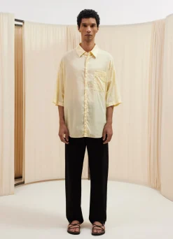 Sale CHEMISE À MANCHES COURTES ET À POCHE DOUBLE Homme Chemises
