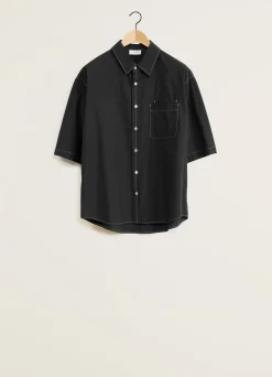 Sale CHEMISE À MANCHES COURTES ET À POCHE DOUBLE Homme Chemises