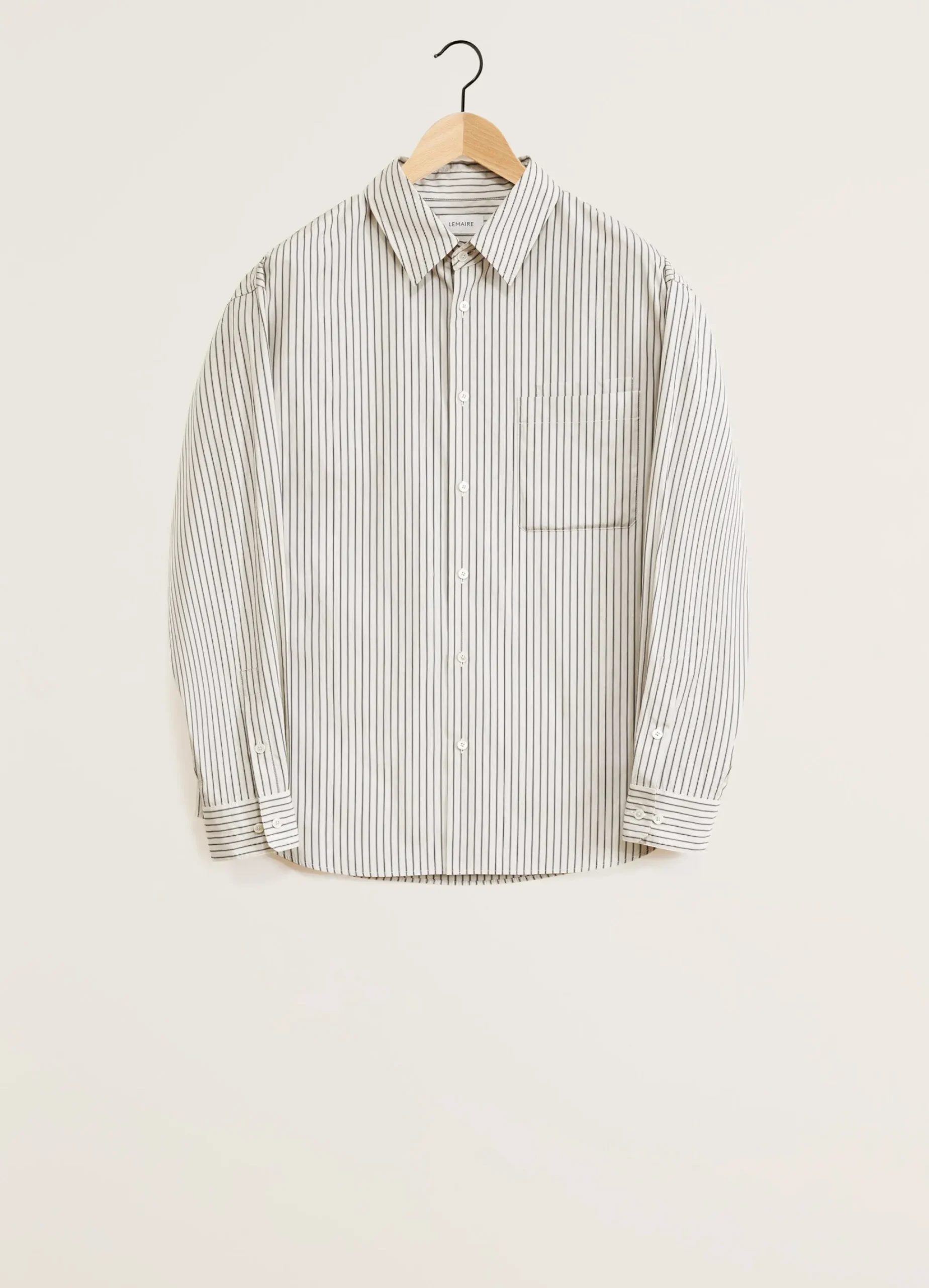 Cheap CHEMISE À MANCHES LONGUES ET À POCHE DOUBLE Homme Chemises