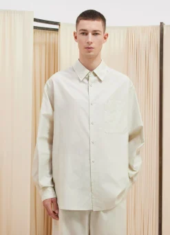 Shop CHEMISE À MANCHES LONGUES ET À POCHE DOUBLE Homme Chemises