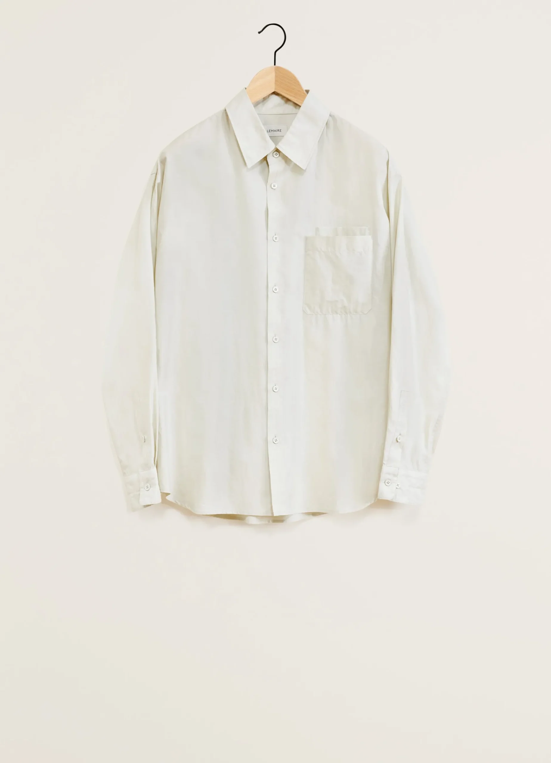 Shop CHEMISE À MANCHES LONGUES ET À POCHE DOUBLE Homme Chemises