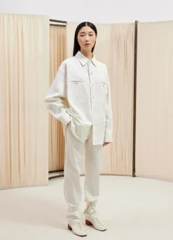 Cheap CHEMISE À POCHE PASSEPOILÉE Femme Chemises|Chemises