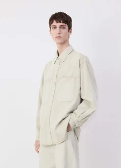 Fashion CHEMISE EN DENIM À BOUTONS PRESSION Homme Denim|Chemises
