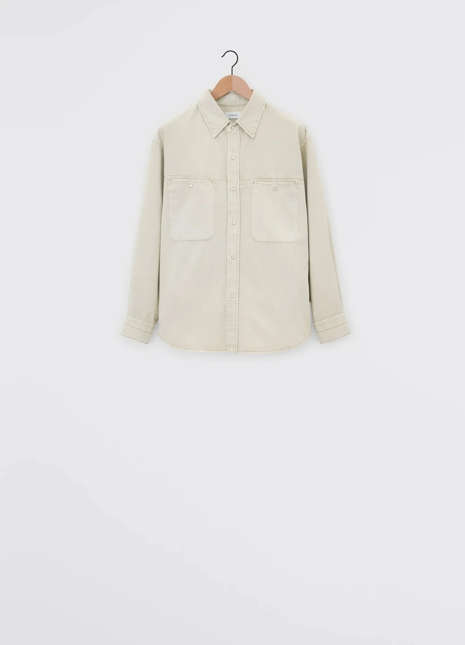 Fashion CHEMISE EN DENIM À BOUTONS PRESSION Homme Denim|Chemises