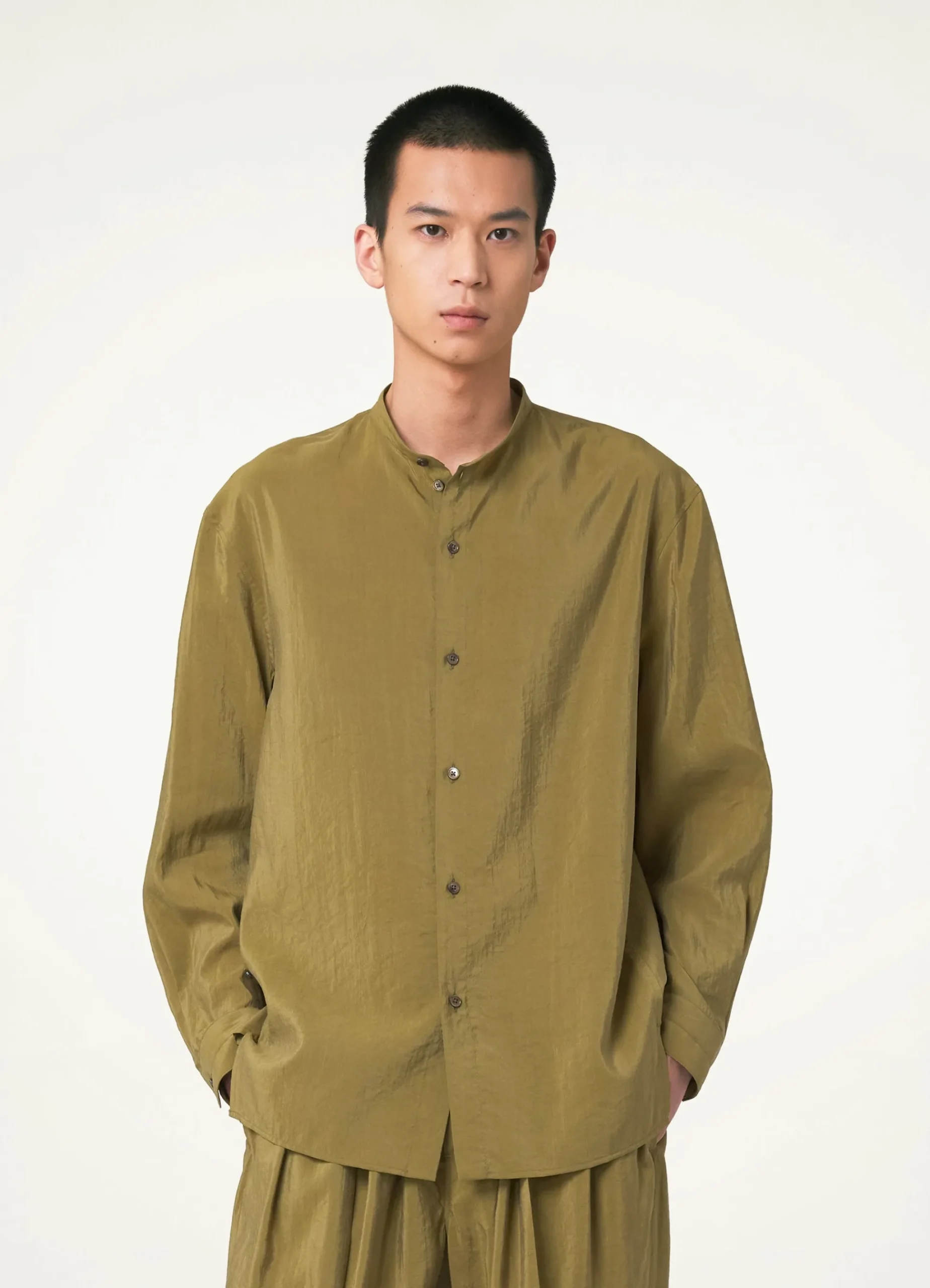 Clearance CHEMISE TWISTED À COL MONTANT Homme Chemises