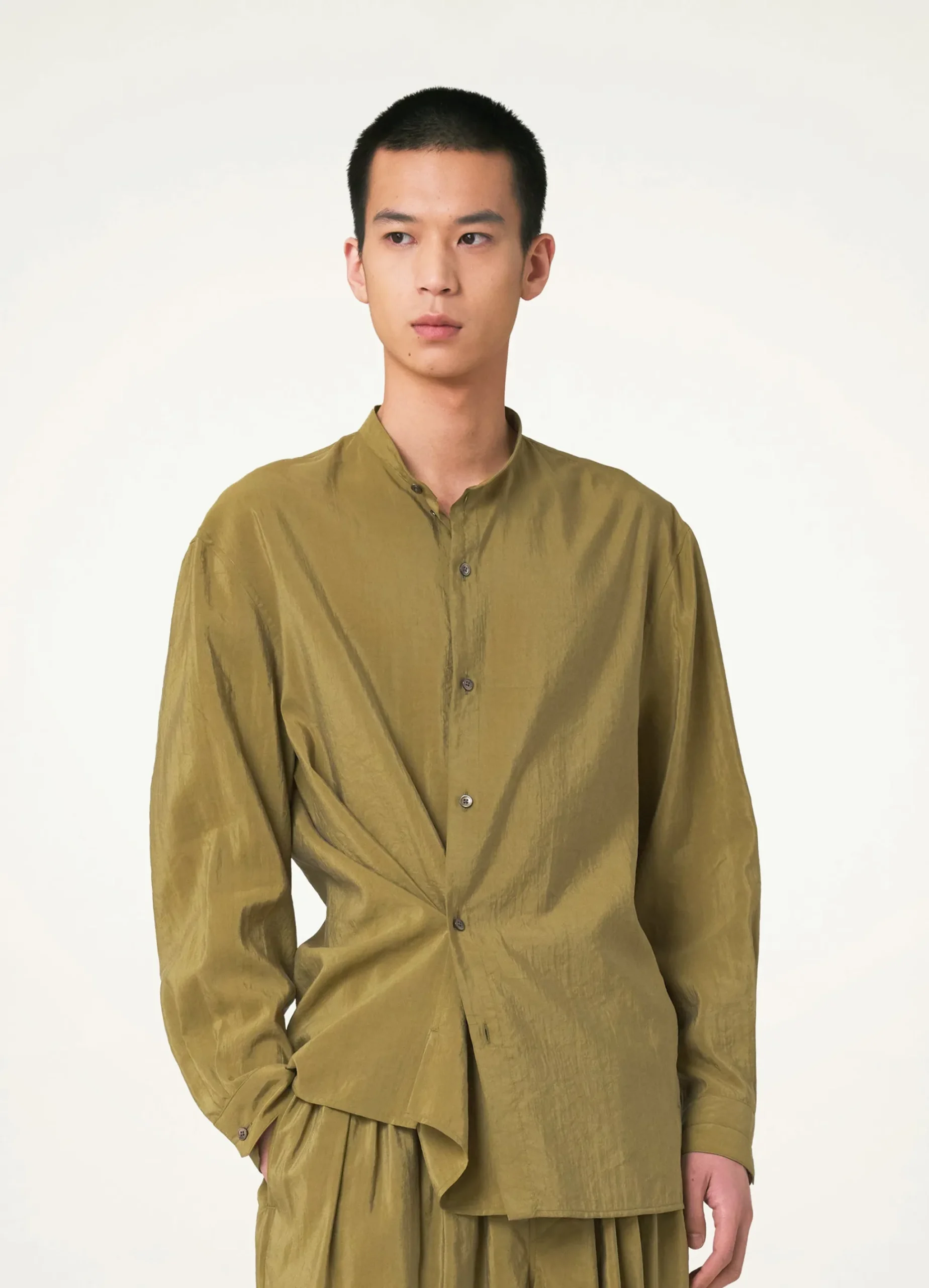 Clearance CHEMISE TWISTED À COL MONTANT Homme Chemises