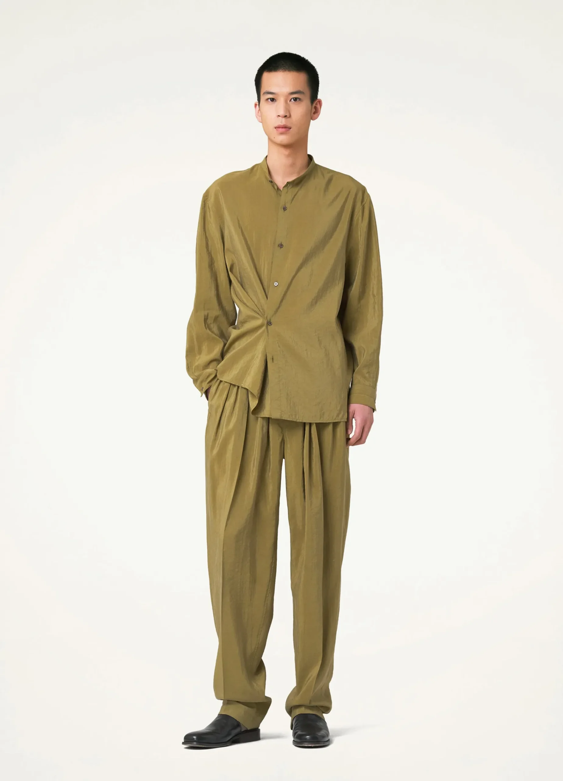 Clearance CHEMISE TWISTED À COL MONTANT Homme Chemises