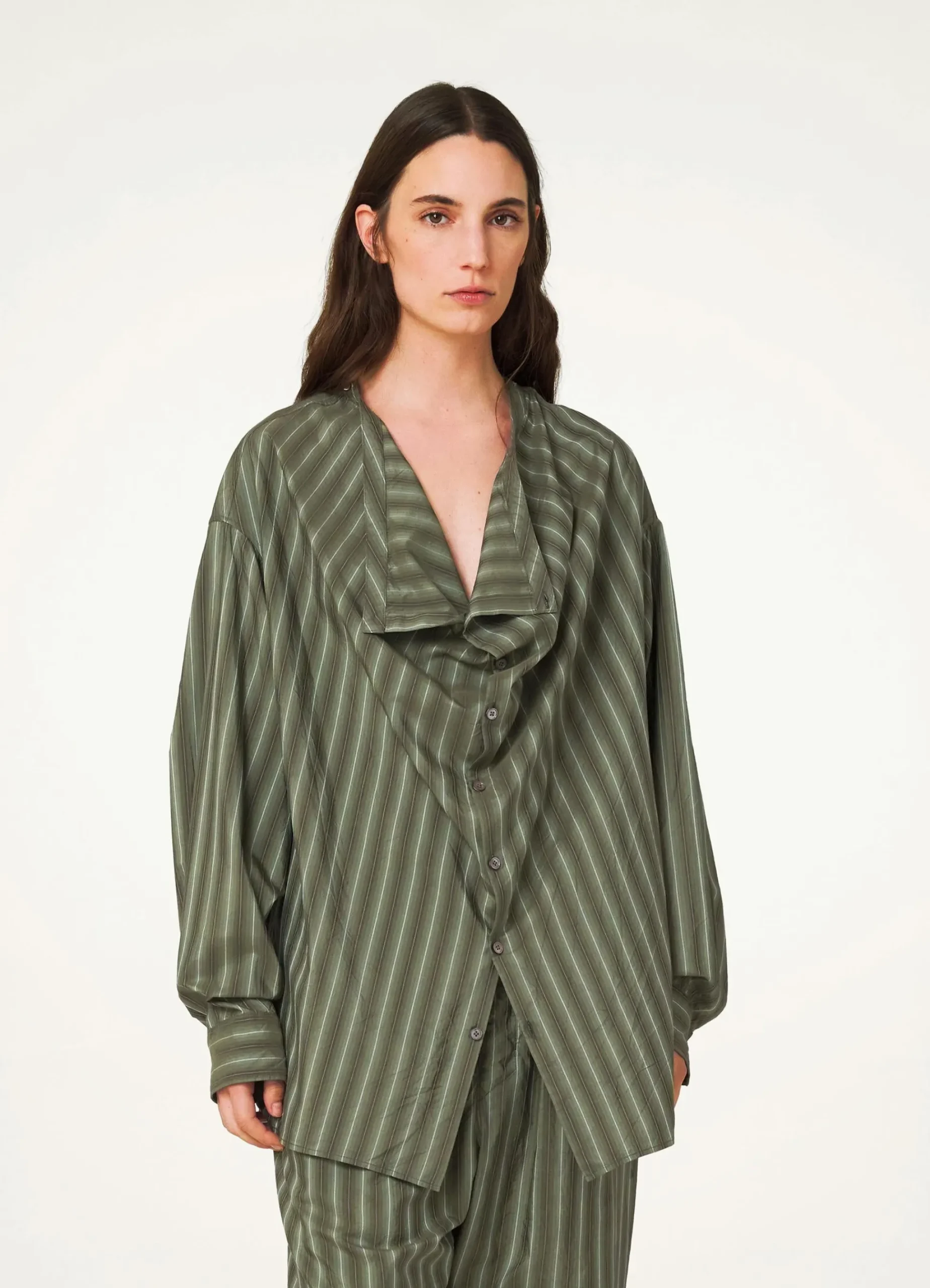 Store CHEMISIER À ENCOLURE SOUPLE Femme Hauts
