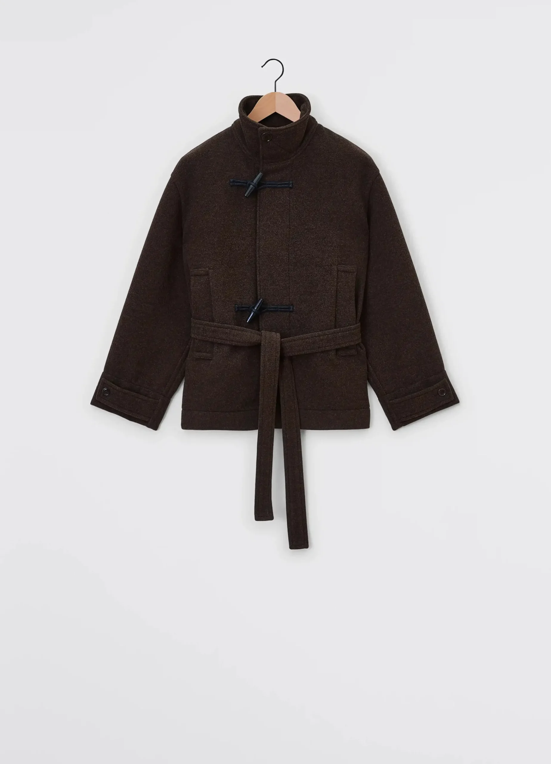 Sale DUFFLE-COAT PEIGNOIR À SURPIQÛRES CONTRASTÉES Femme Manteaux