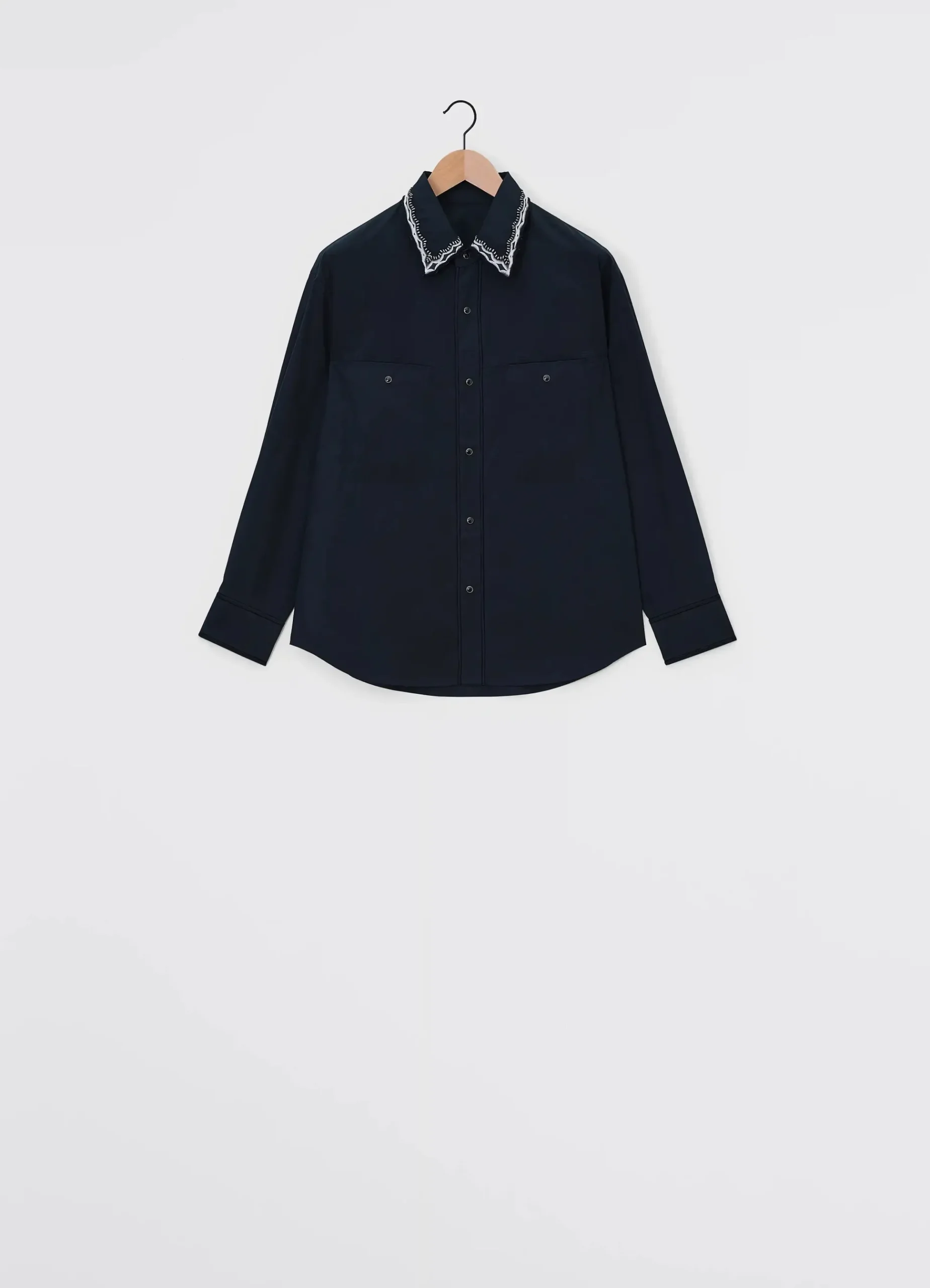 Clearance EMBROIDERED COLLAR SHIRT Homme Chemises
