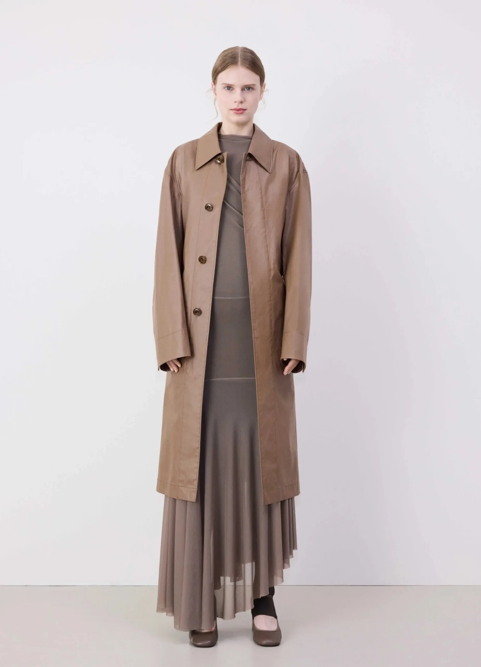 Outlet IMPERMÉABLE CEINTURÉ À FENTES Femme Manteaux