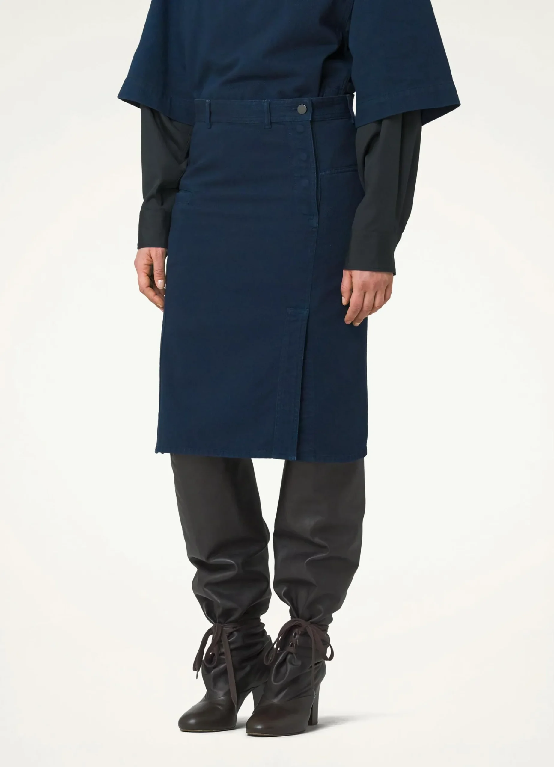 New JUPE DROITE Femme Denim|Jupes