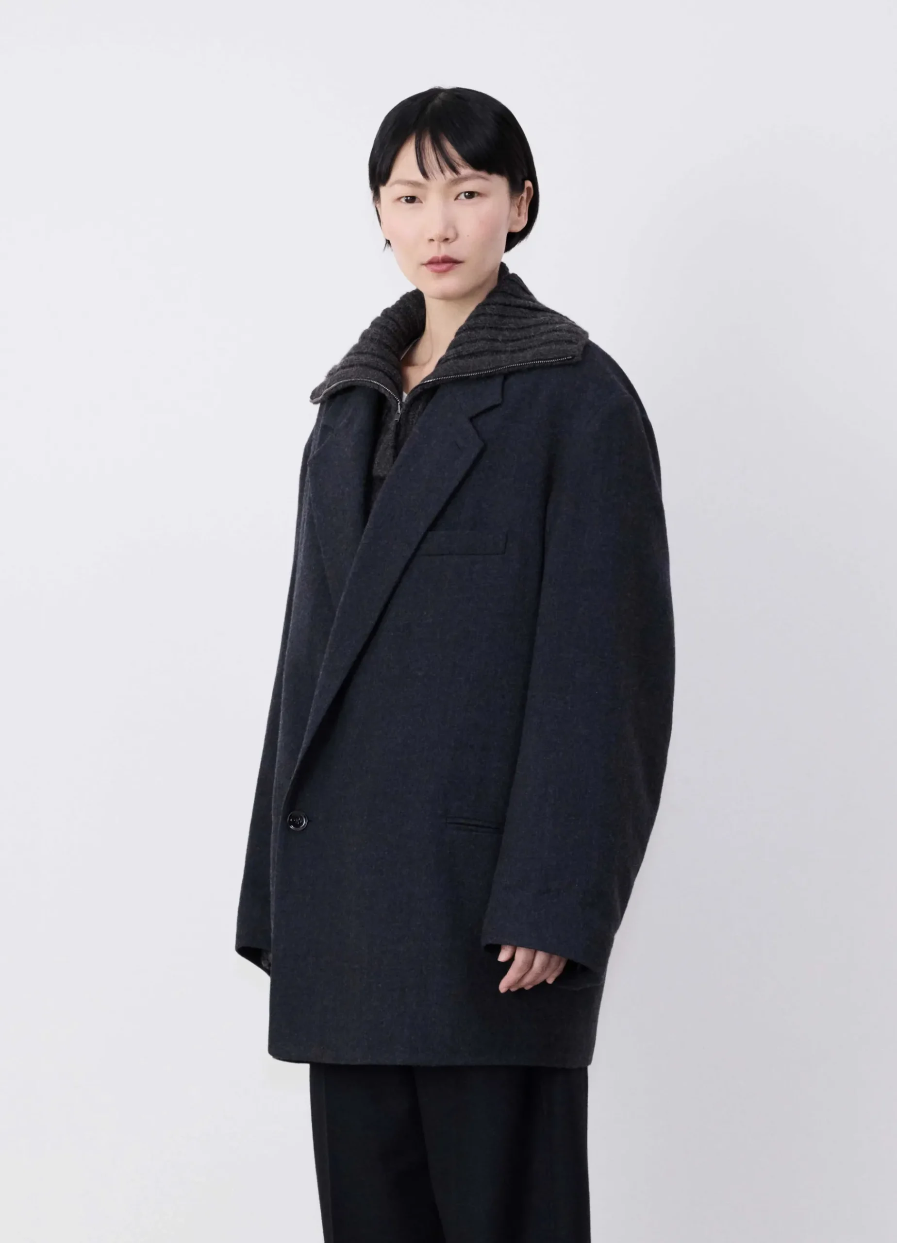 Cheap MANTEAU COURT MAXI À DOUBLE BOUTONNAGE Femme Manteaux|Manteaux
