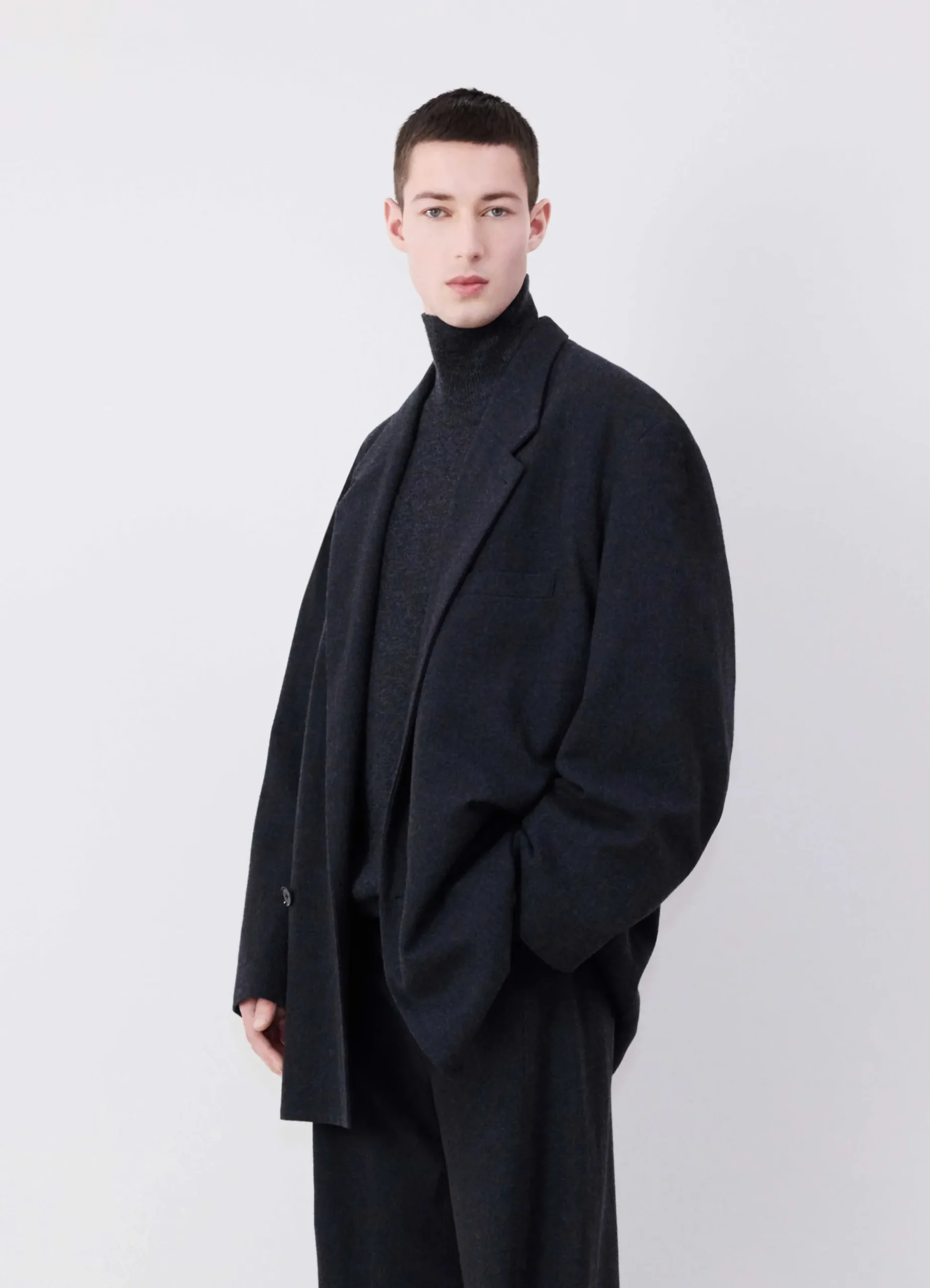 Cheap MANTEAU COURT MAXI À DOUBLE BOUTONNAGE Femme Manteaux|Manteaux