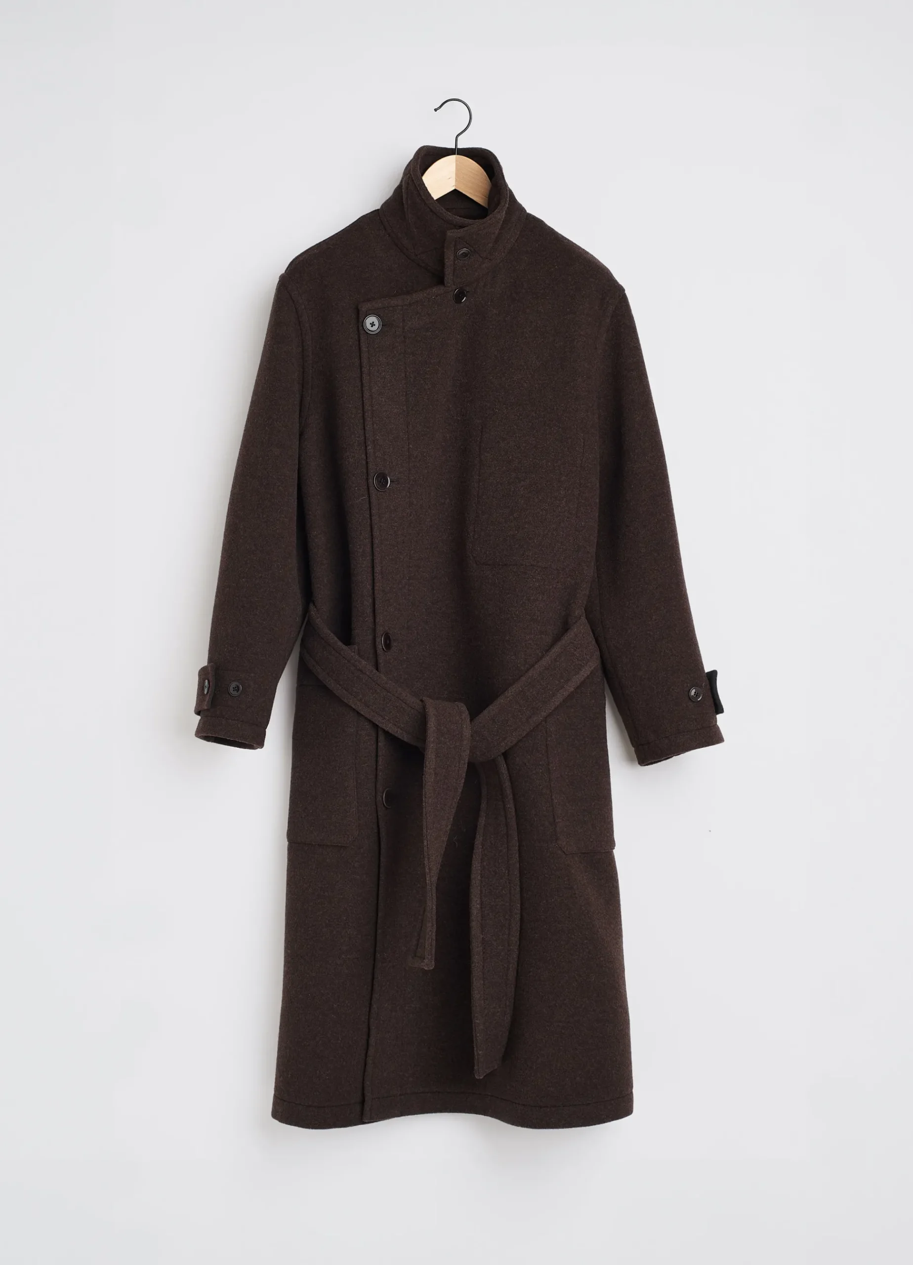 New MANTEAU ENVELOPPANT À SURPIQÛRES CONTRASTÉES Femme Manteaux|Manteaux