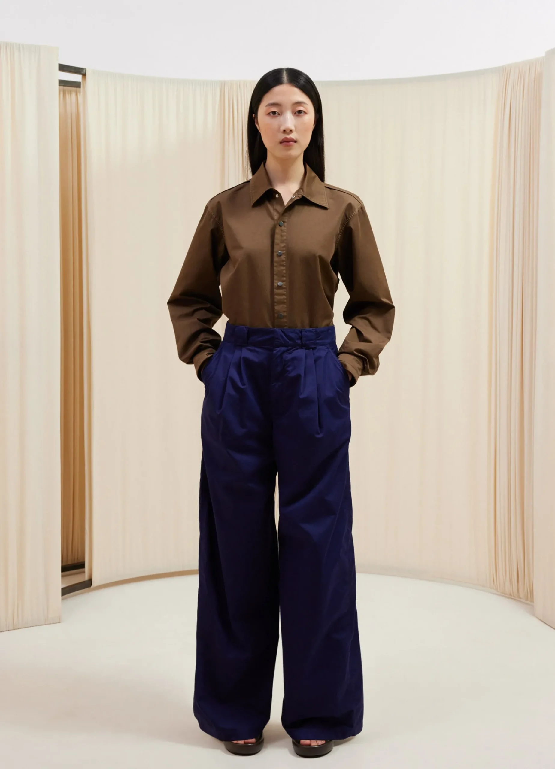 Fashion PANTALON À JAMBE LARGE Femme Pantalons