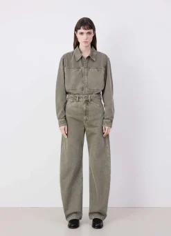 Clearance PANTALON ARRONDI TAILLE HAUTE Femme Denim|Pantalons
