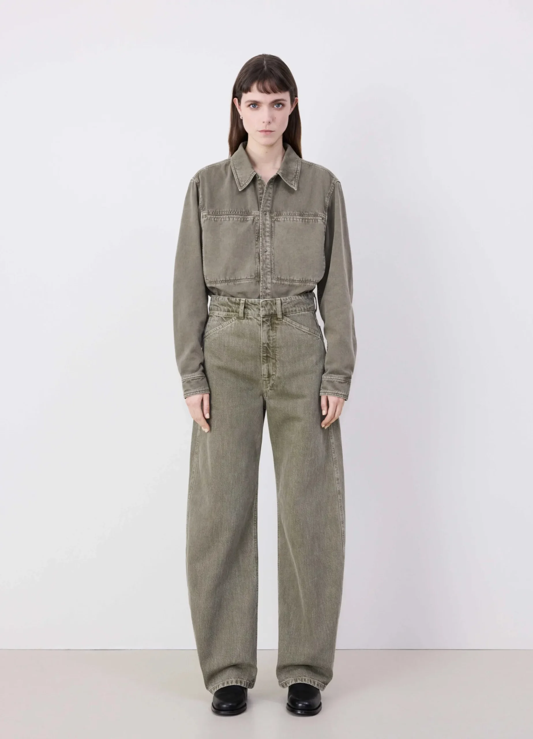 Clearance PANTALON ARRONDI TAILLE HAUTE Femme Denim|Pantalons