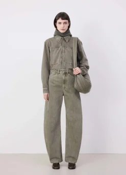 Clearance PANTALON ARRONDI TAILLE HAUTE Femme Denim|Pantalons