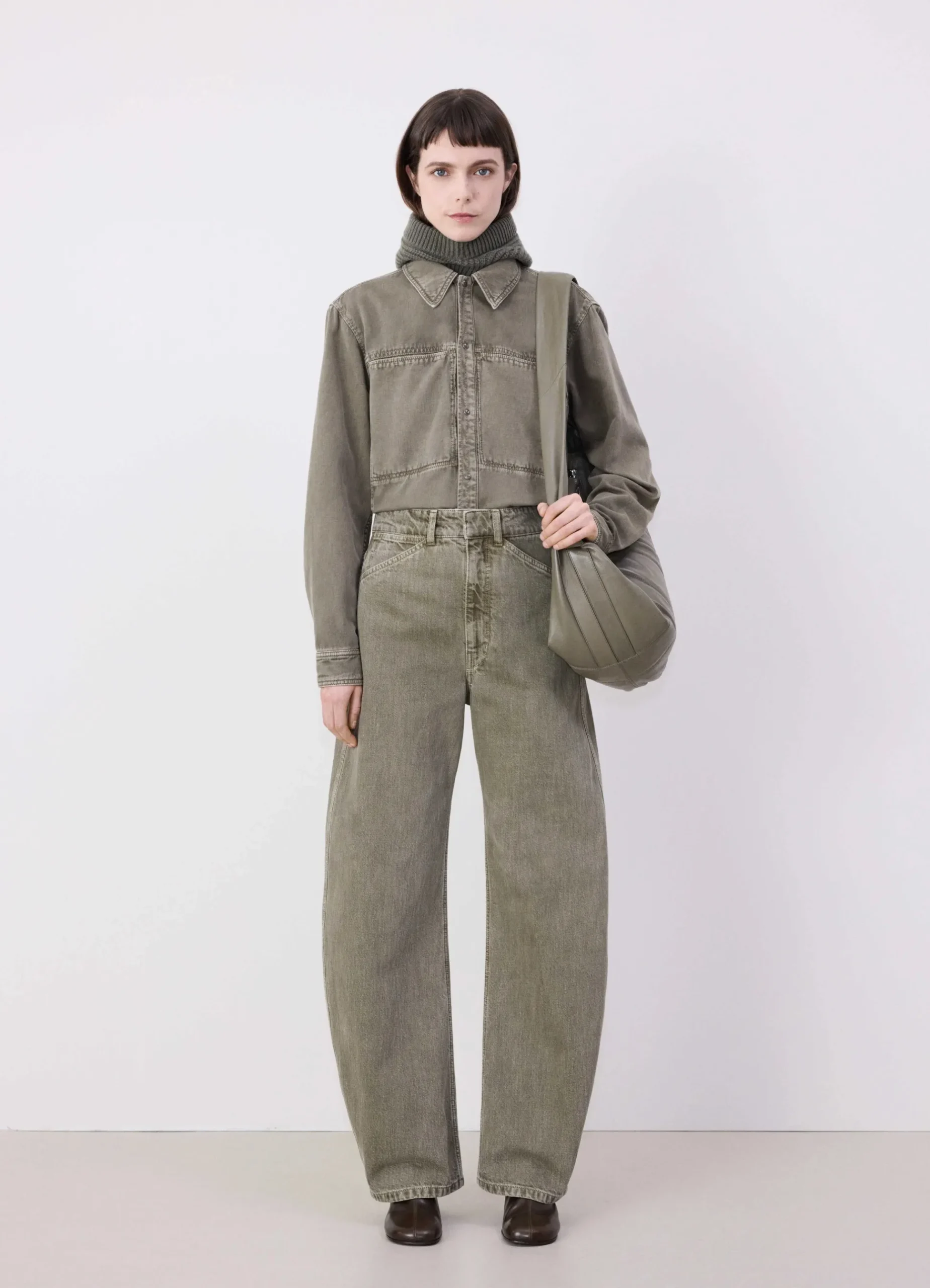 Clearance PANTALON ARRONDI TAILLE HAUTE Femme Denim|Pantalons