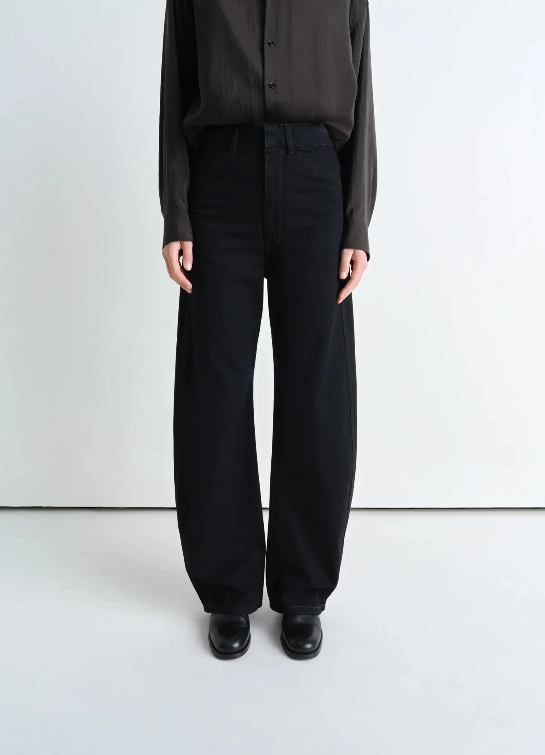 Sale PANTALON ARRONDI TAILLE HAUTE Femme Denim|Pantalons