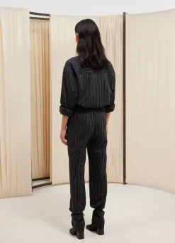 Best Sale PANTALON DROIT À FICELLES Femme Pantalons