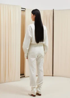 Sale PANTALON DROIT À FICELLES Femme Pantalons