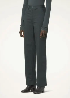 New PANTALON DROIT TAILLE HAUTE Femme Denim|Pantalons
