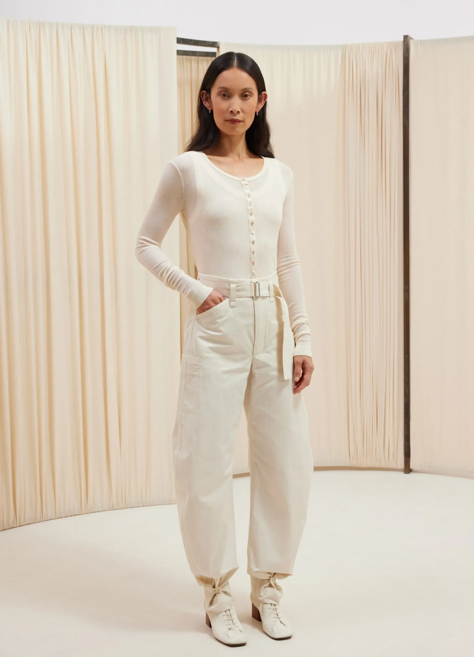 Clearance PANTALON FUSELÉ ET CEINTURÉ Femme Pantalons