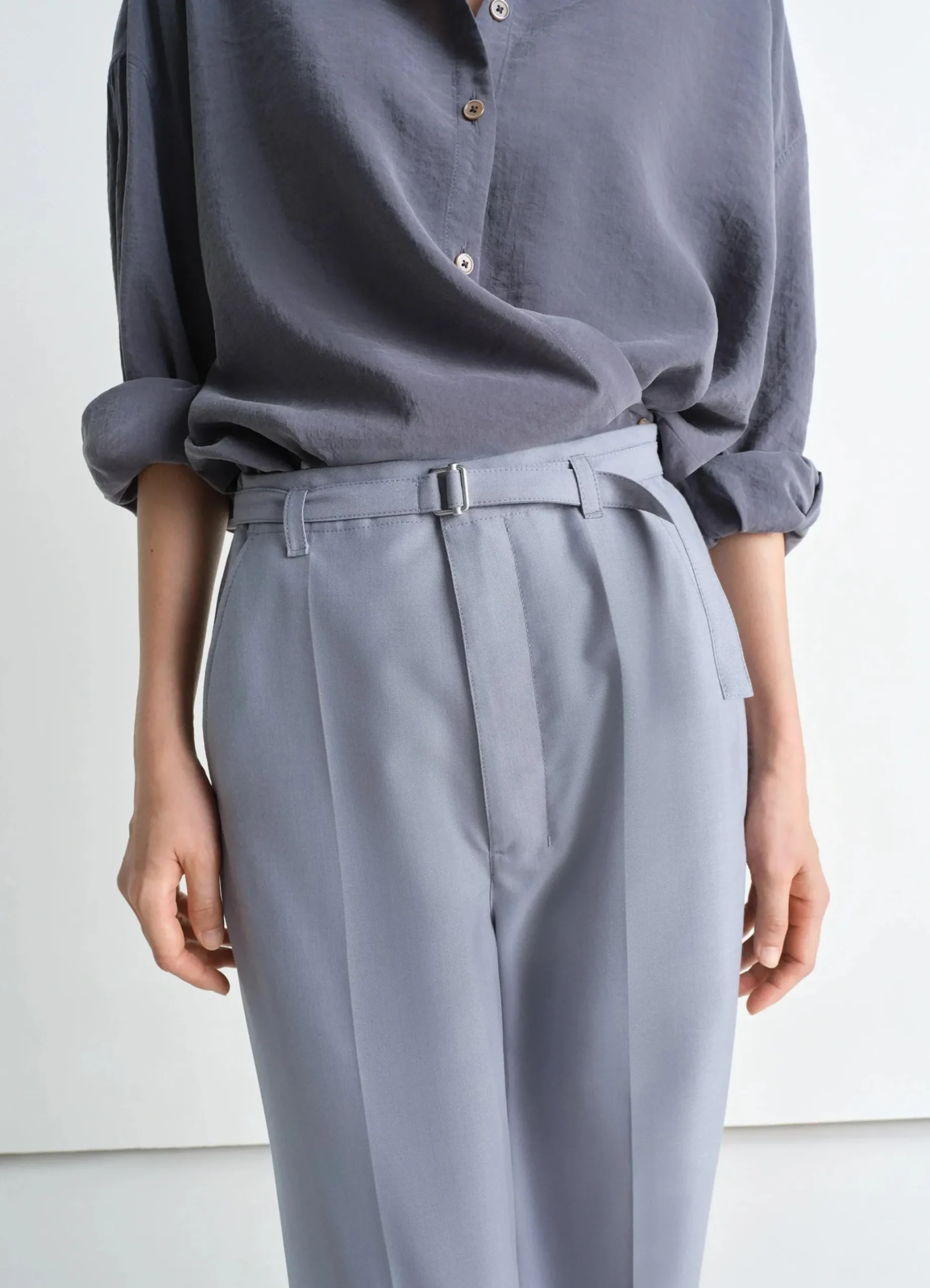 Cheap PANTALON TAILORED CEINTURÉ Femme Pantalons