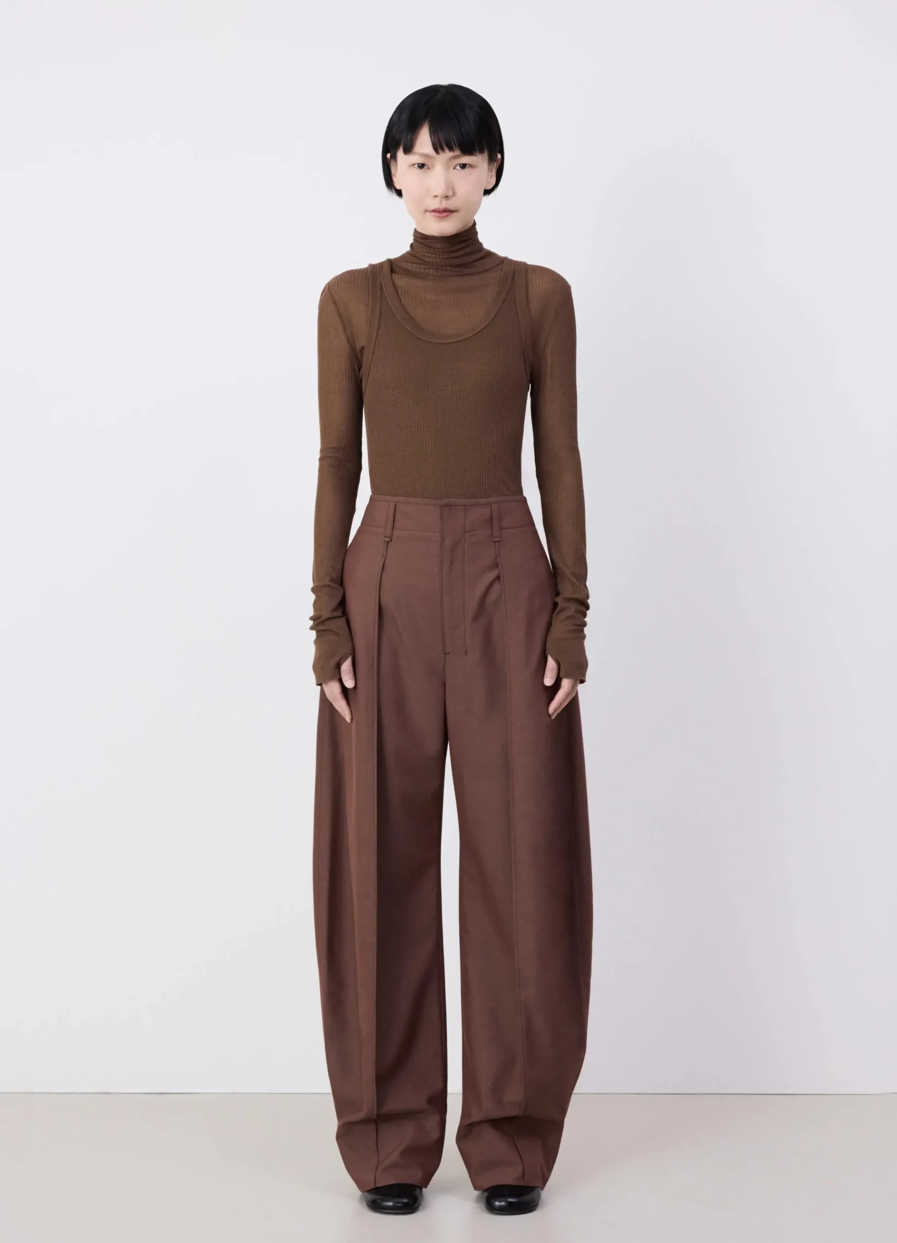 Store PANTALON TAILORED INCURVÉ À VOLUME Femme Pantalons
