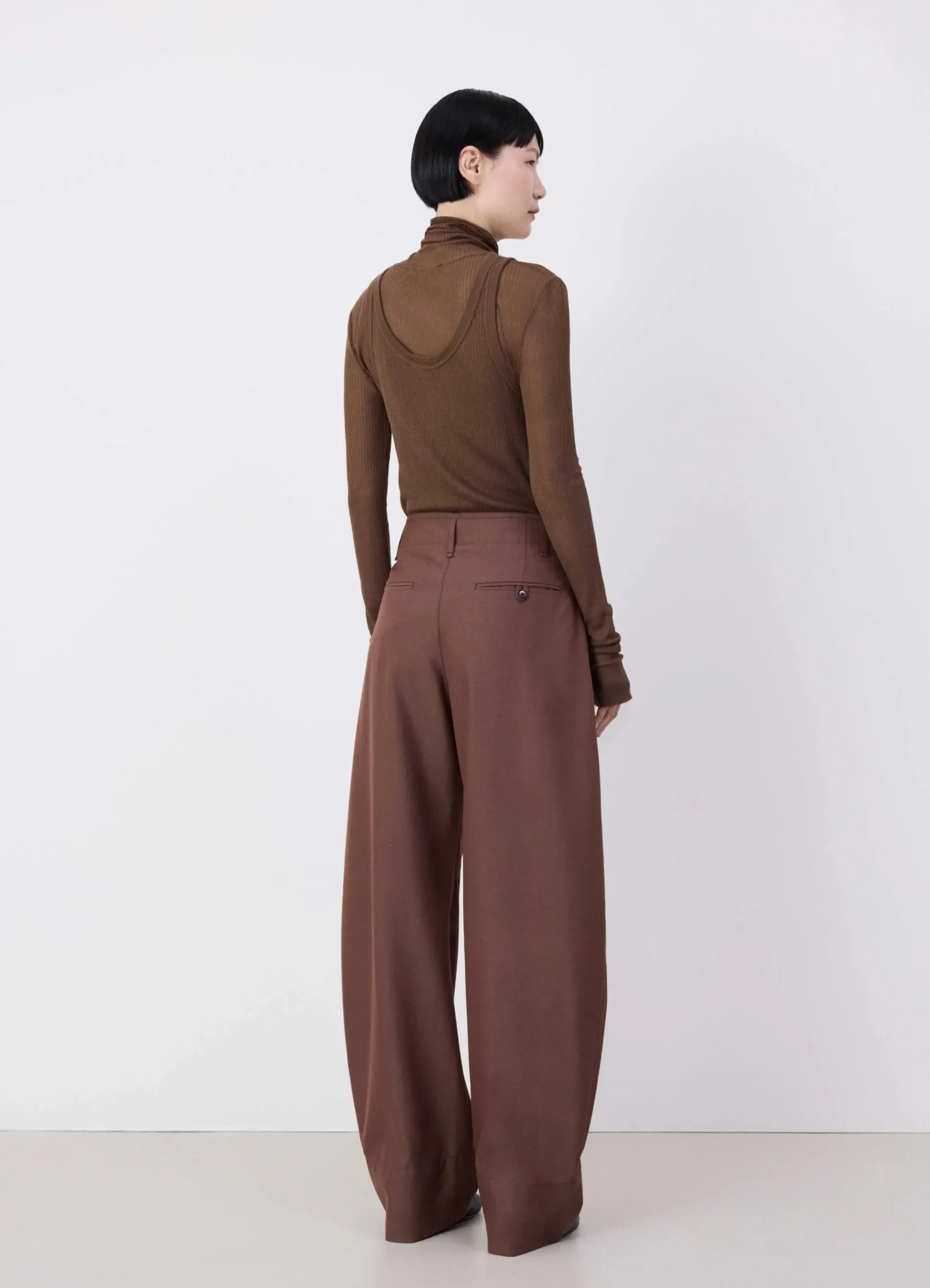 Store PANTALON TAILORED INCURVÉ À VOLUME Femme Pantalons