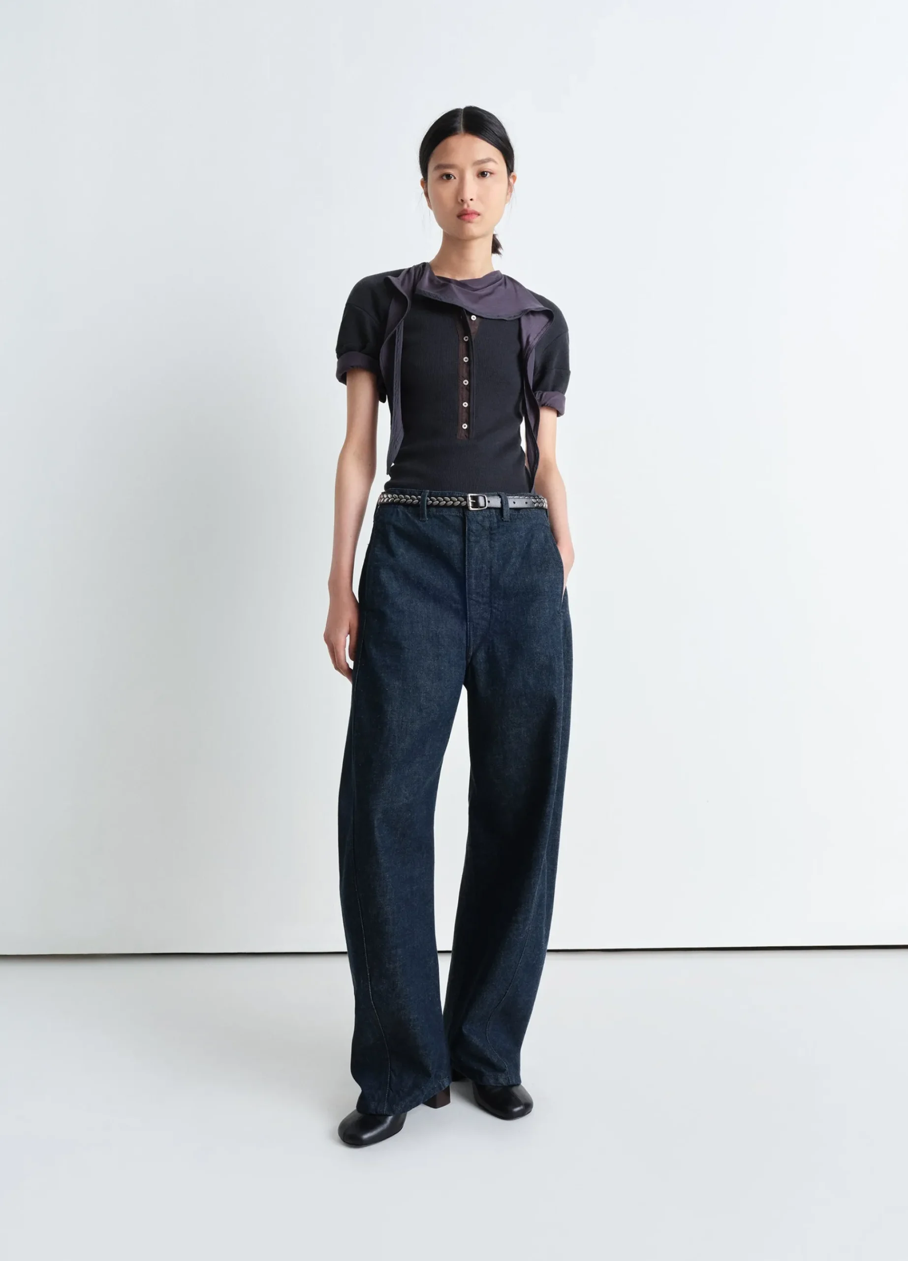 Outlet PANTALON TWISTED CEINTURÉ Femme Denim|Pantalons