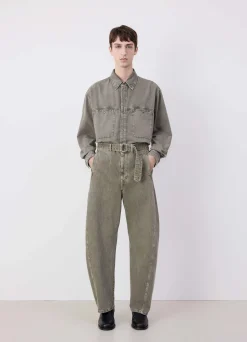 Fashion PANTALON TWISTED CEINTURÉ Femme Denim|Pantalons