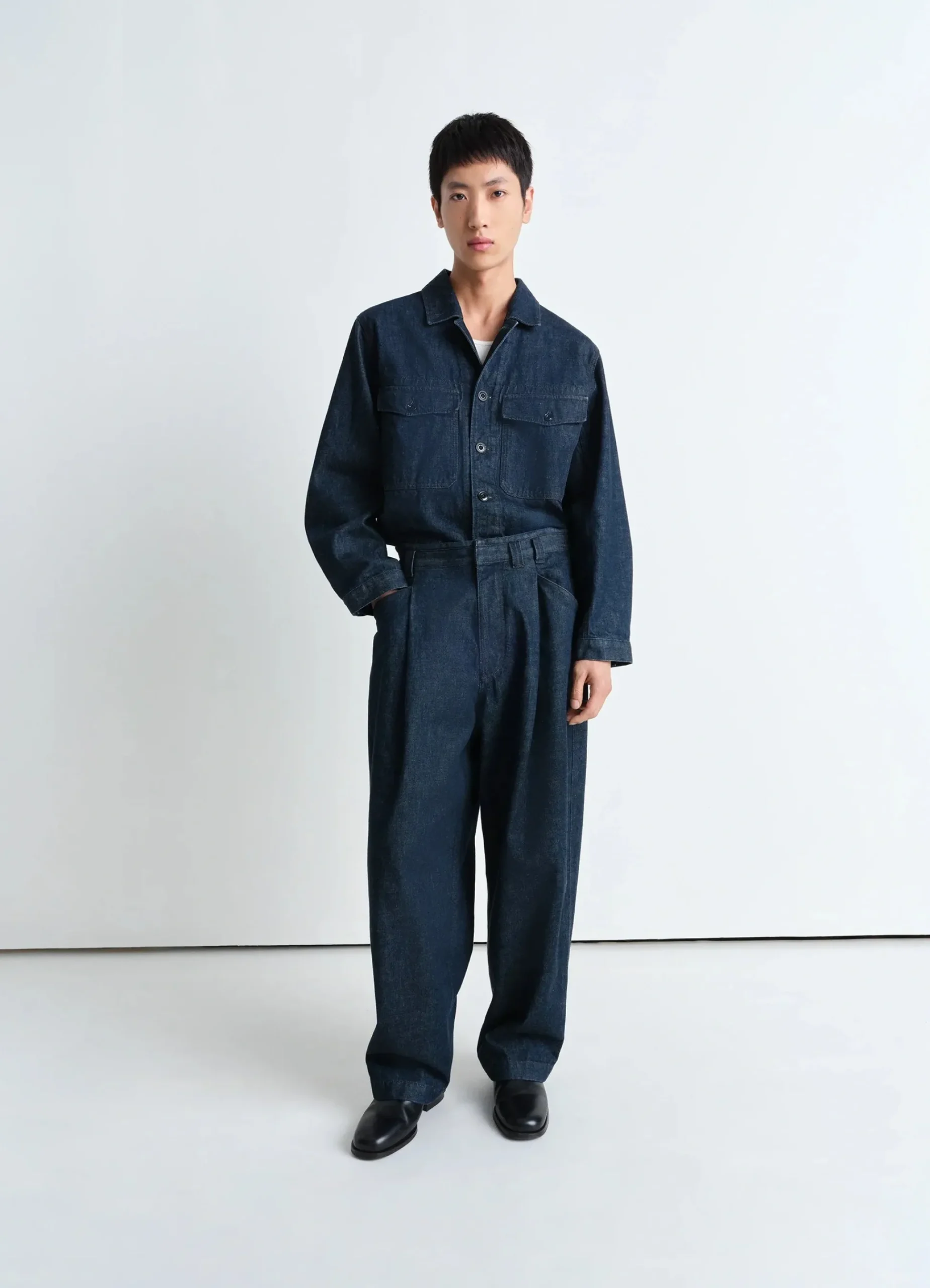 Fashion PANTALON WORKWEAR À PLIS Homme Denim|Pantalons