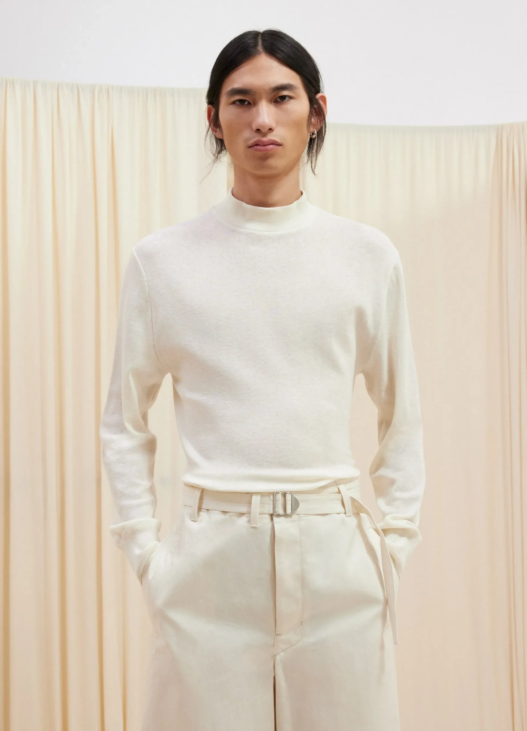 Best Sale PULL À COL ROULÉ SANS COUTURE Homme Maille|Hauts