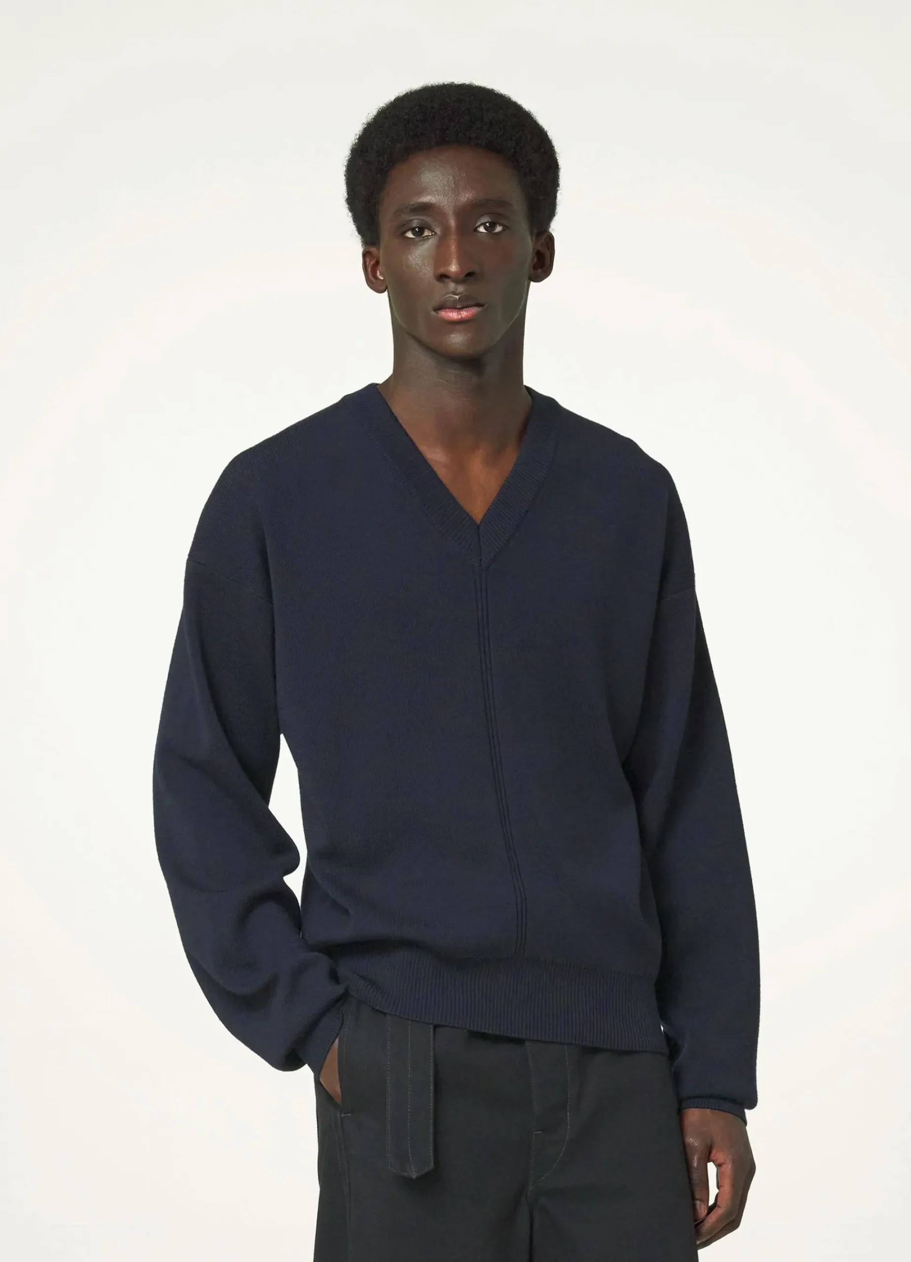 Sale PULL À COL V Homme Maille|Hauts