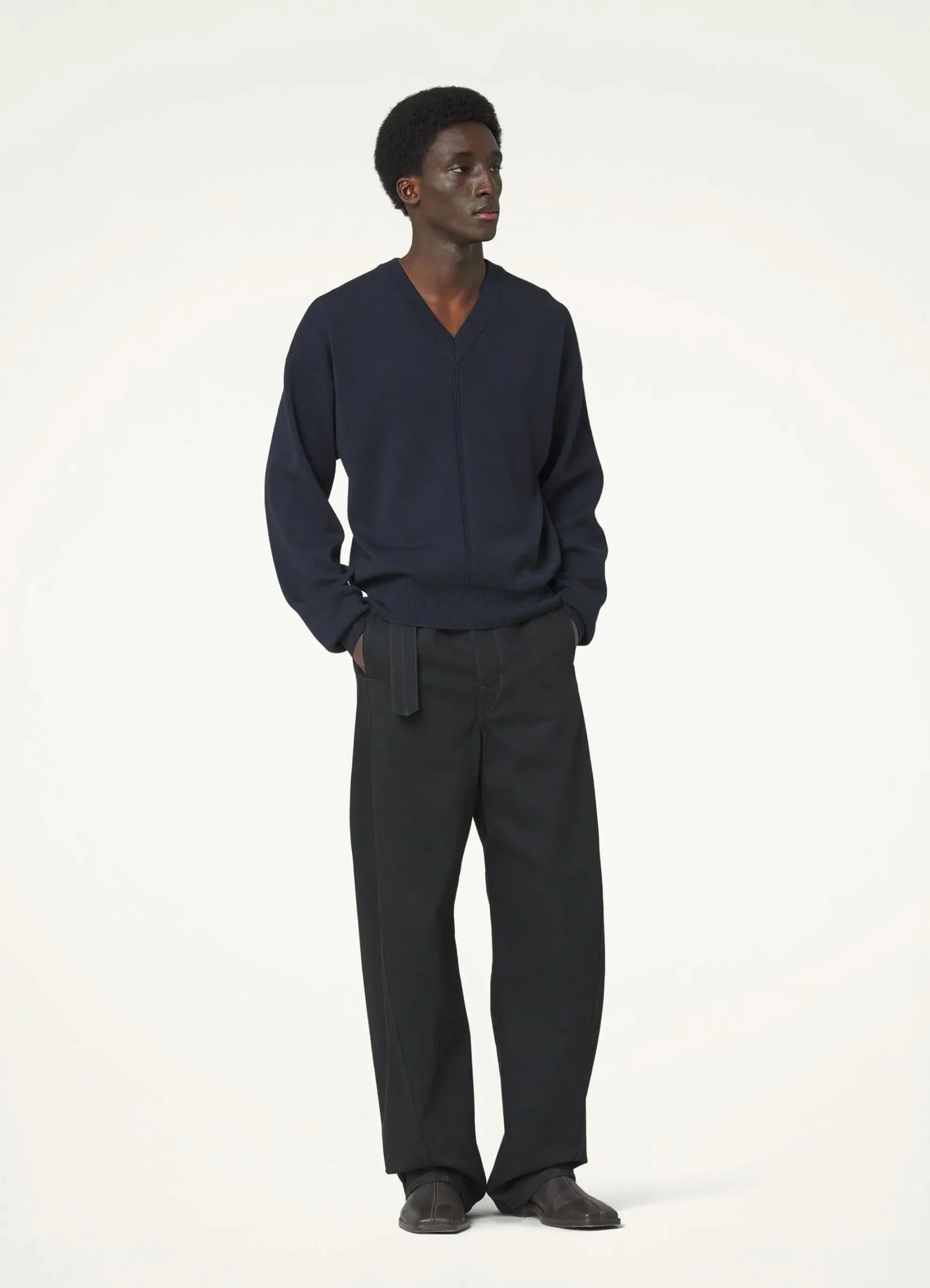 Sale PULL À COL V Homme Maille|Hauts