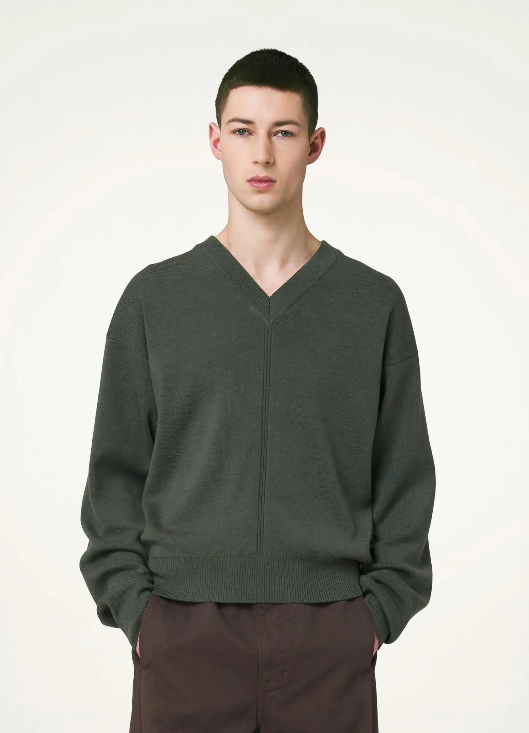 Sale PULL À COL V Homme Maille|Hauts