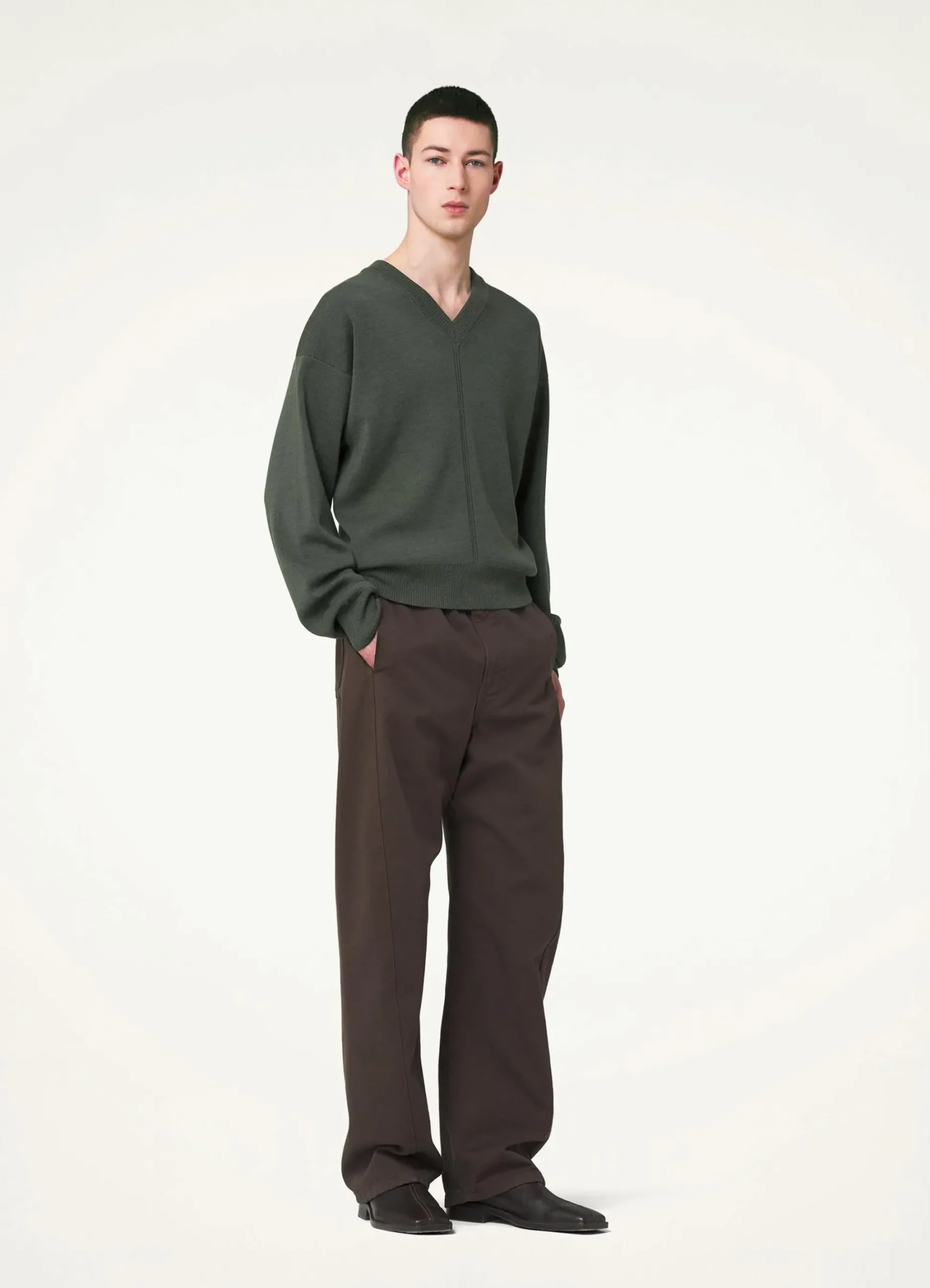 Sale PULL À COL V Homme Maille|Hauts