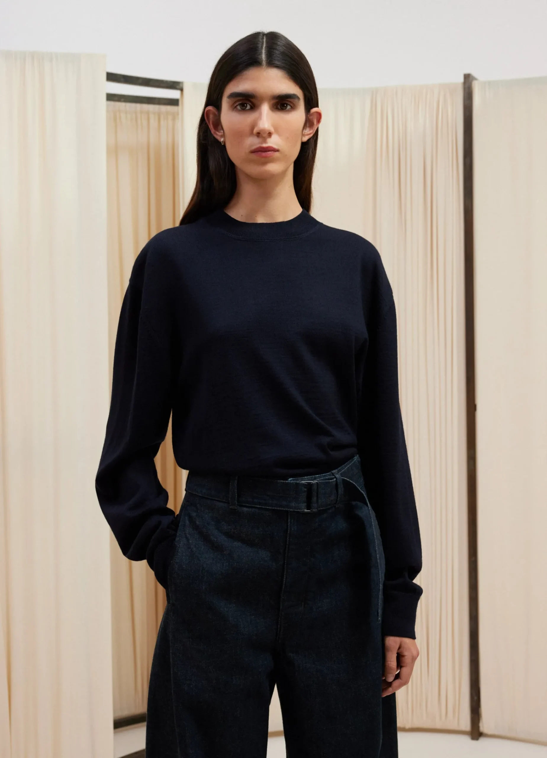 Clearance PULL-OVER À COL CHEMINÉE Femme Maille|Hauts